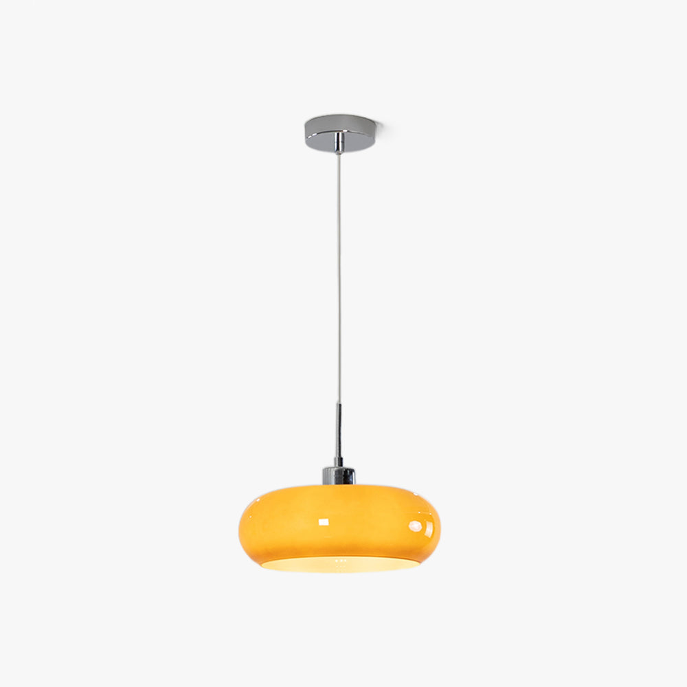 Valentina Moderna Minimalista Metal/Vidrio Lámpara Colgante Naranja/Blanca