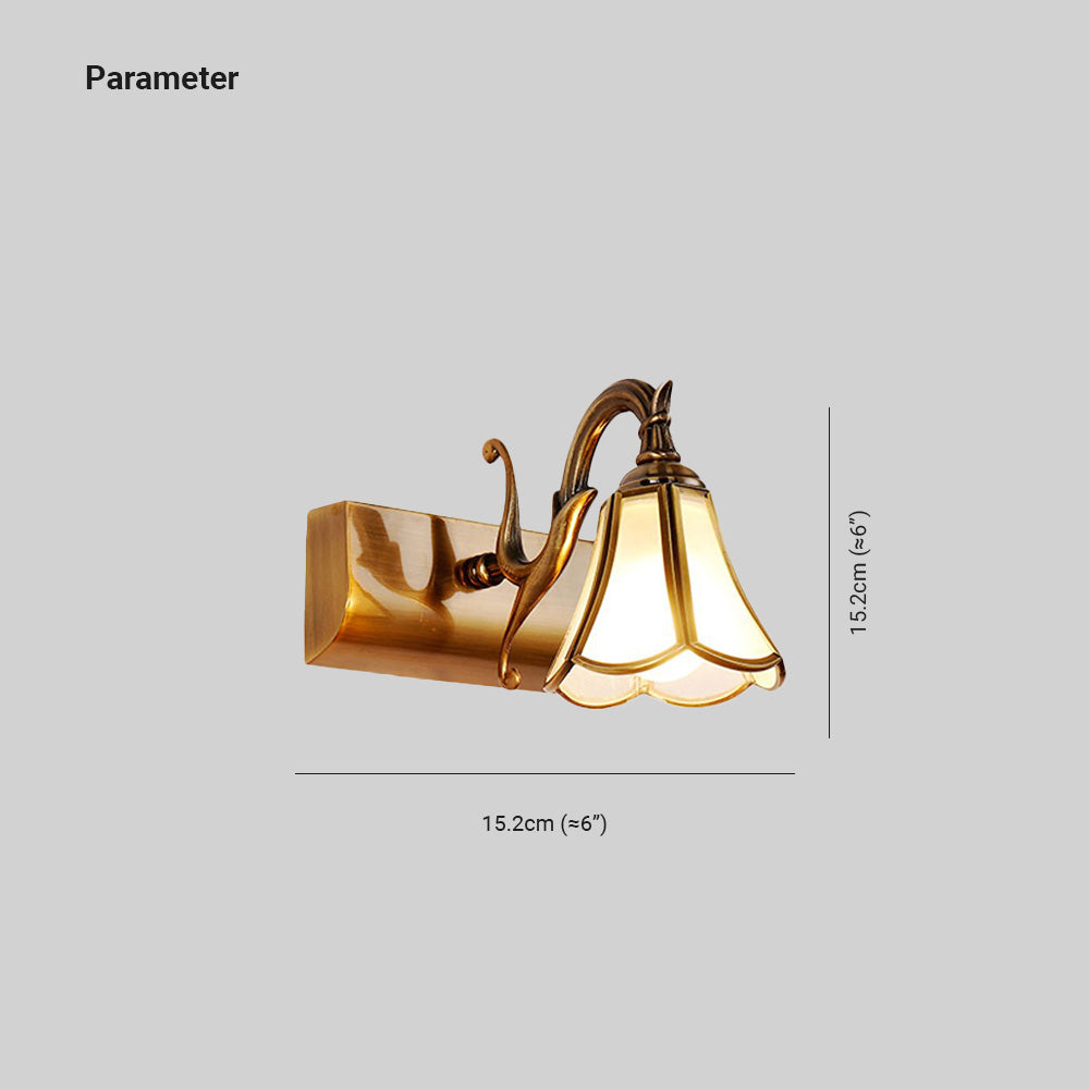 Ray Vintage Decorativa Flor Metal Aplique de Pared Dorado