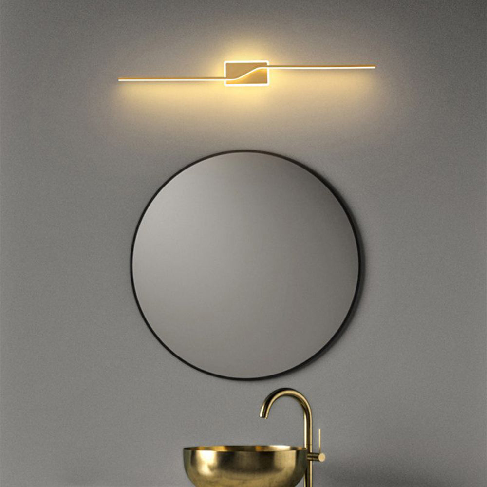 Arisha Lujo Moderno Lineal Metal/Gel de Sílice Aplique de Pared Dorado