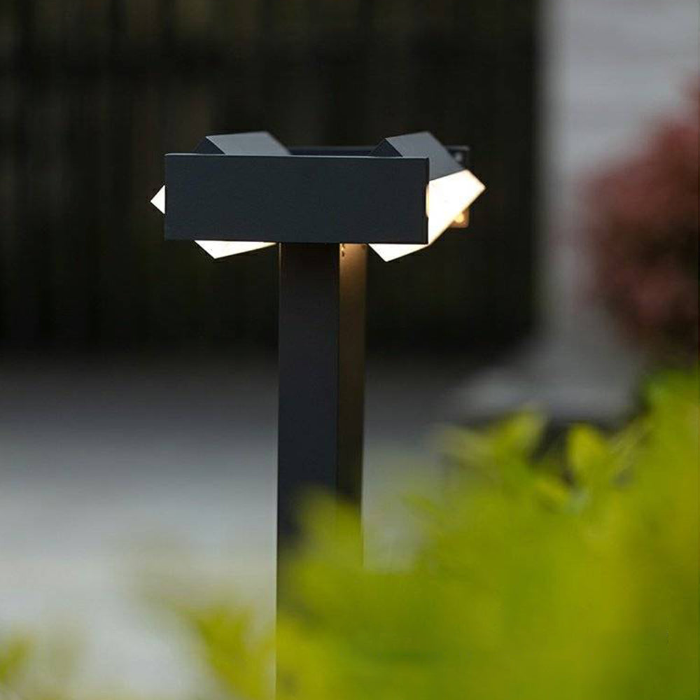 Ray Minimalista Columna Metal Lámpara Exterior Patio