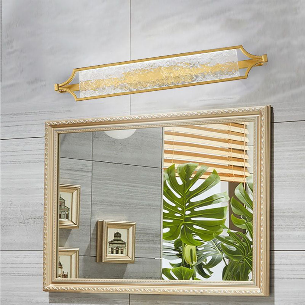 Arisha Moderno Diseño Lineal Metal/Acrílico Aplique de Pared Blanco/Dorado