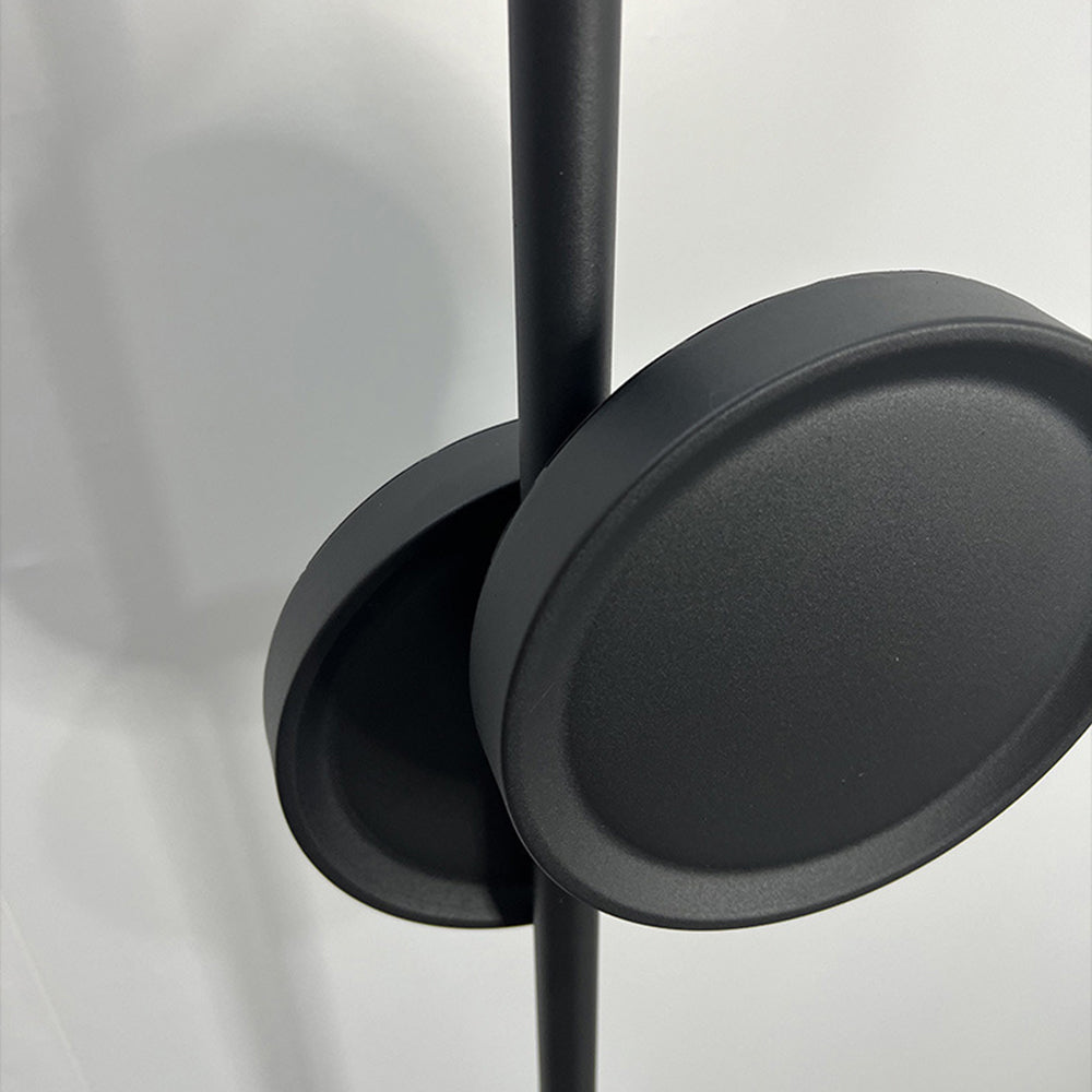 Mira Moderna Diseño Metal LED Lámpara de Pie Negra