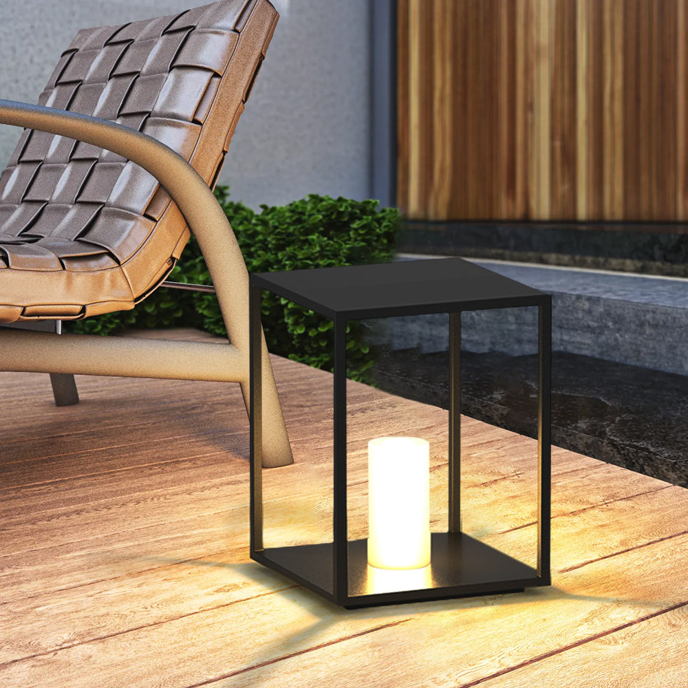 Ray Lámpara Exterior Minimalista Rectangular Metal Jardín