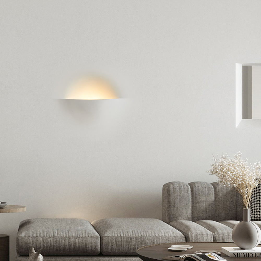 Aria Moderno Empotrable Metal/Yeso LED Aplique de Pared Blanco