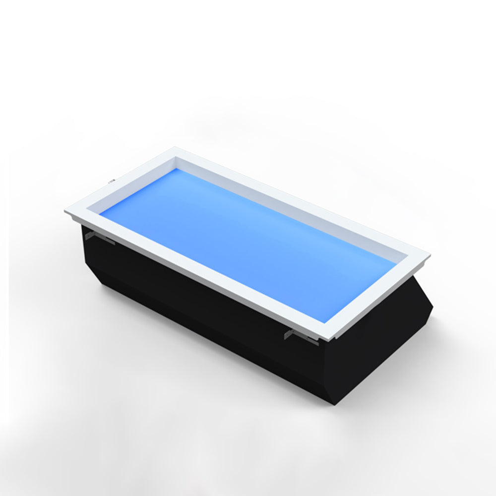 Arisha Moderna Cuadrada/Rectángular Metal LED Lámpara de Techo Azul