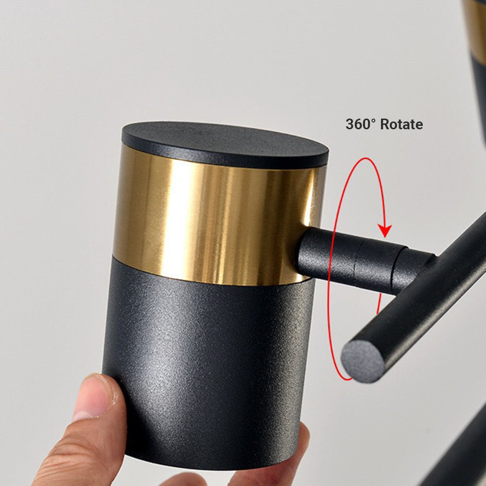 Arisha Minimalista Multiple Foco Metal Lámpara de Techo Negra