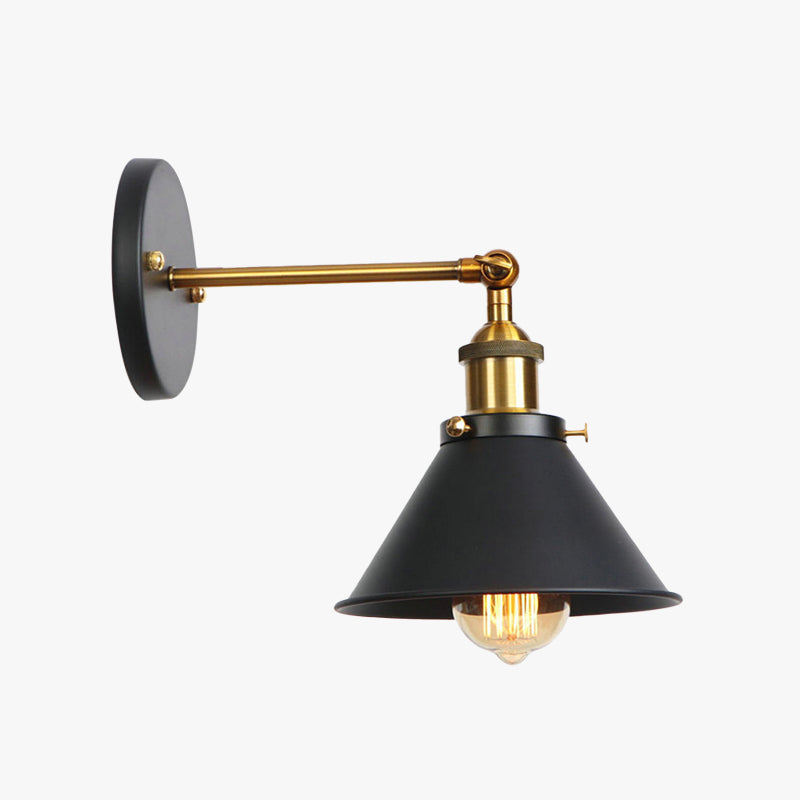 Epoch Industrial Domo Metal LED Aplique de Pared Negra/Dorada/Plata