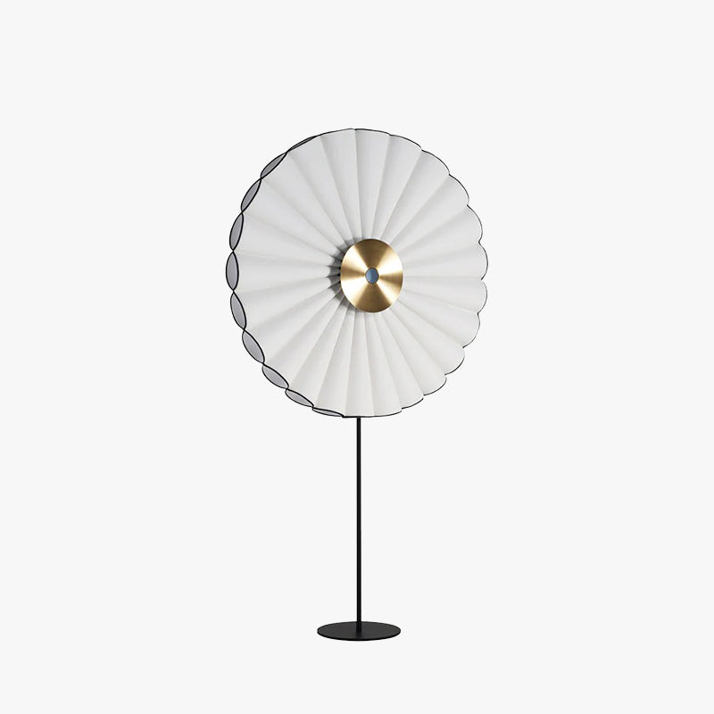 Chan Moderna Geométrica Metal LED Lámpara de Pie Blanco/Azul