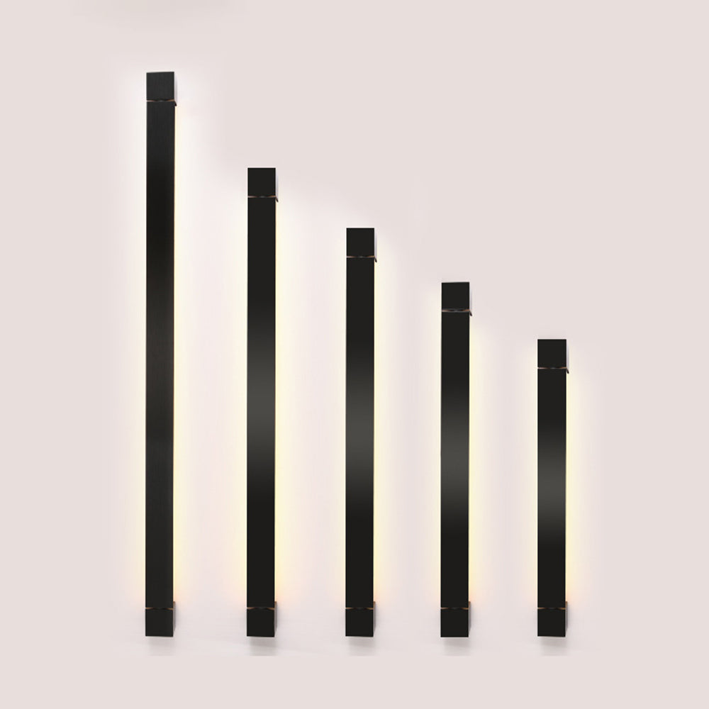 Arisha Minimalista Lineal Metal/Acrílico Aplique de Pared Negro