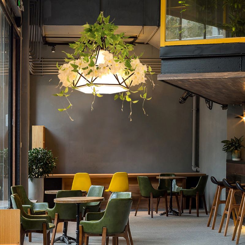 Arisha Moderno Flores LED Lámpara Colgante Metal Salón