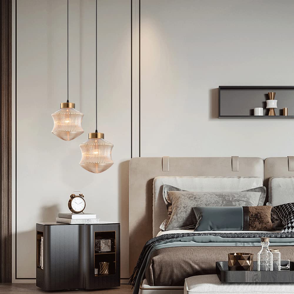 Valentina Modern LED Lámpara Colgante Humo Vidrio Dormitorio