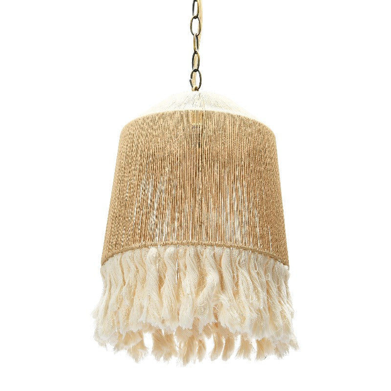 Ritta Creativa Rope Shaded Fringe Metal Lámpara Colgante