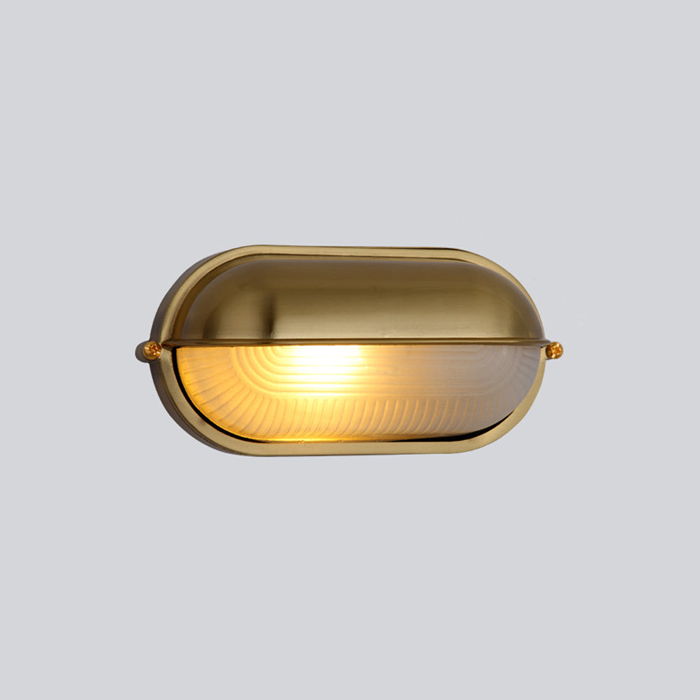 Ray Moderno Bola Estanco Aplique de Pared Exterior Plata/Oro