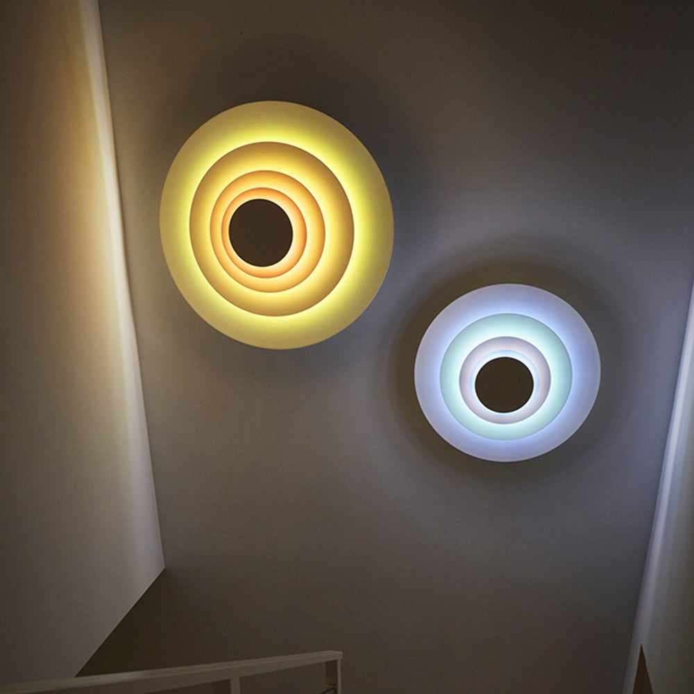 Valentina Decorativo Redondo Metal LED Aplique de Pared Rosa/Azul/Amarillo