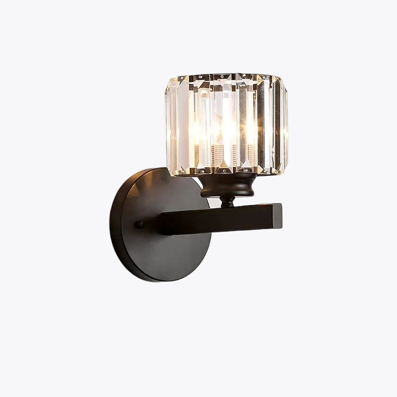Arisha Moderno Cuadrado/Redondo Metal/Cristal Aplique de Pared Dorado