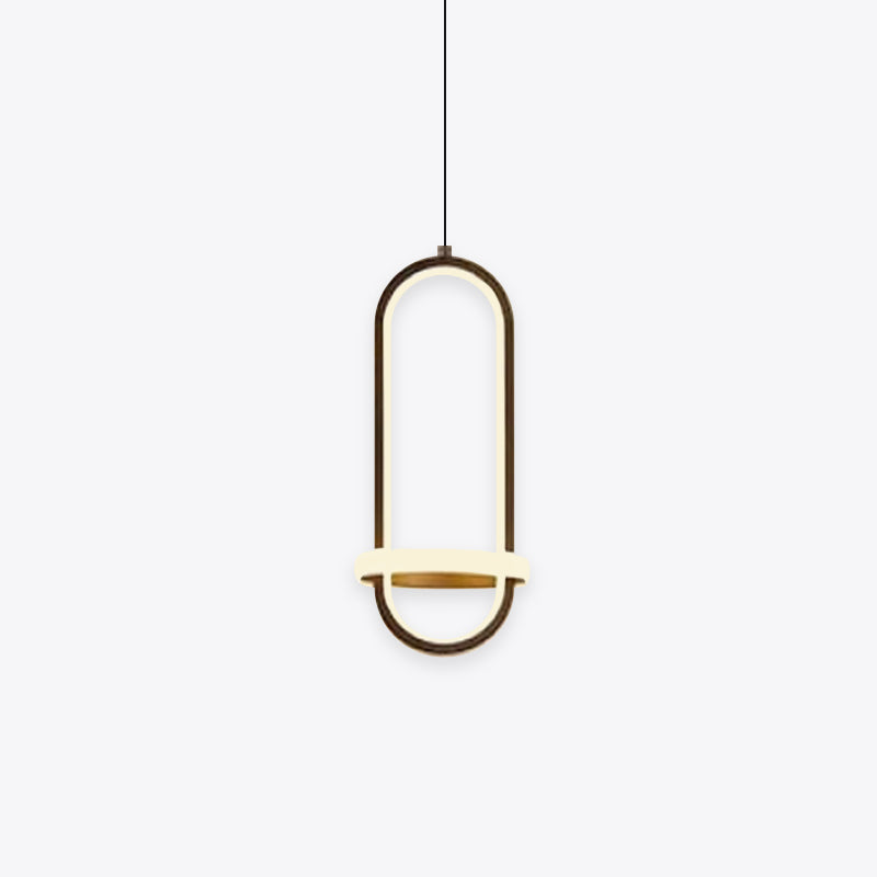 Arisha Moderna Minimalista Metal Lámparas Colgante Negra/Ora