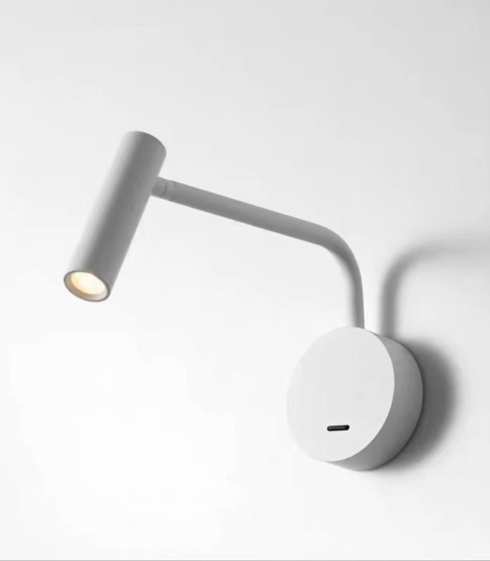 Ray Nórdico Foco Metal/Acrílico Aplique de Pared Negro