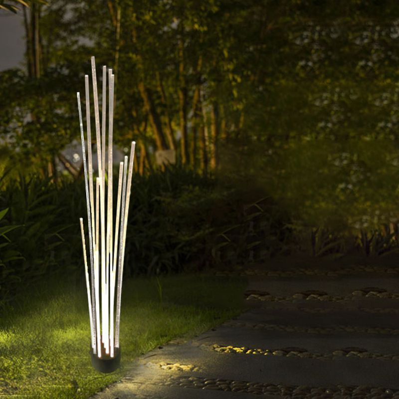 Ray Lámpara de Pie Exterior LED Fibra Óptica Metal Patio
