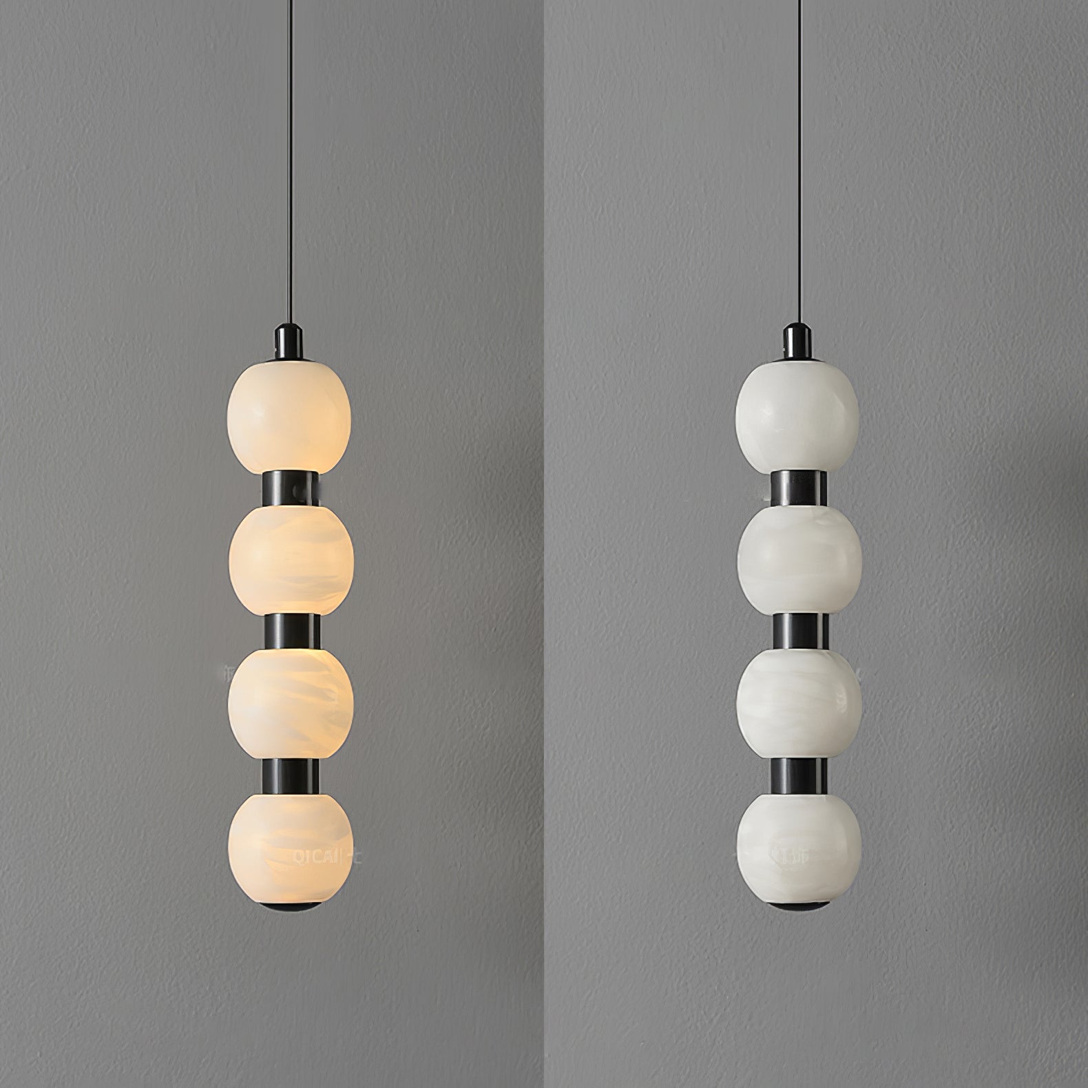 Lyra Modern Alabaster Pendant Light Staircase - Letslighting