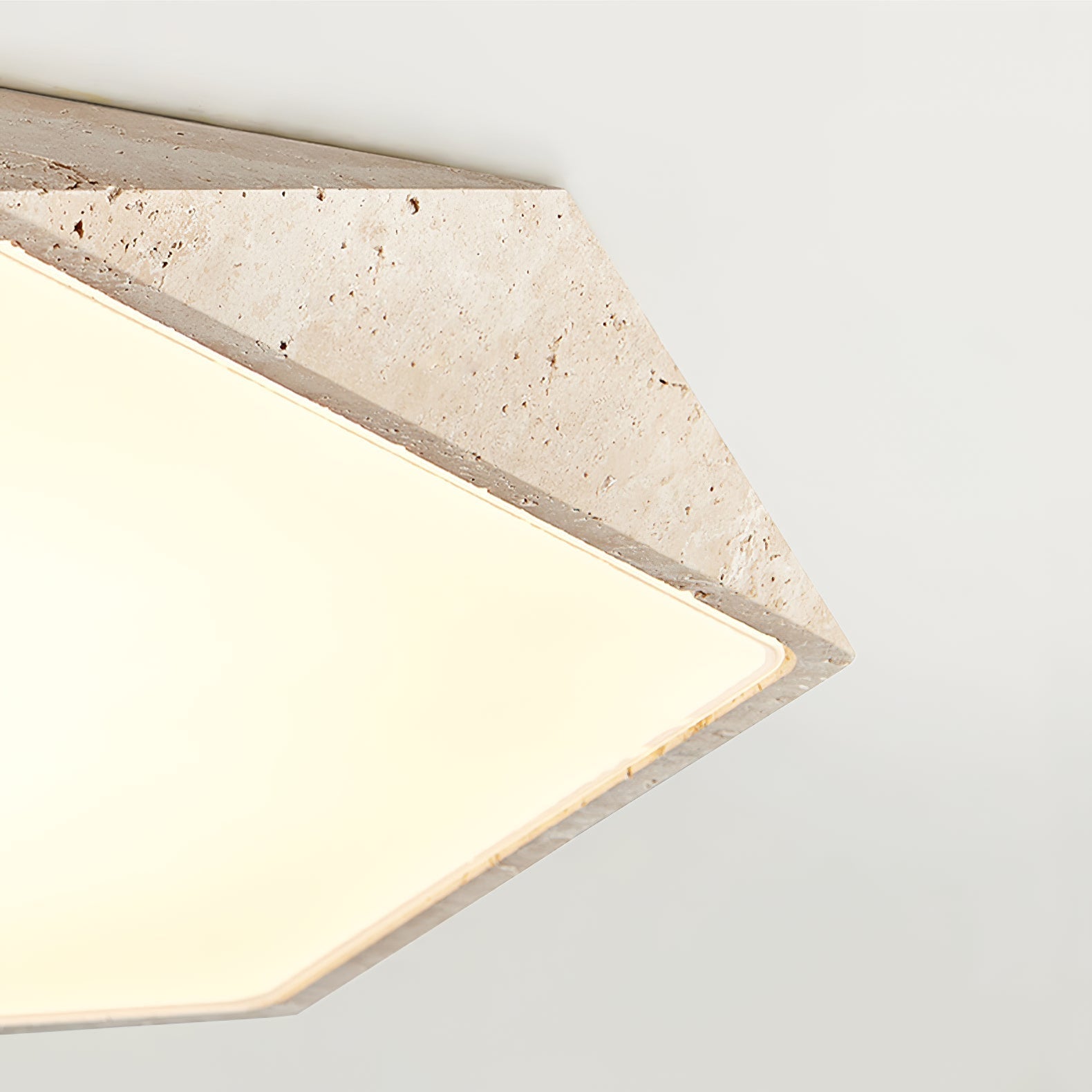 Hexagonal Travertine Ceiling Light - Letslighting
