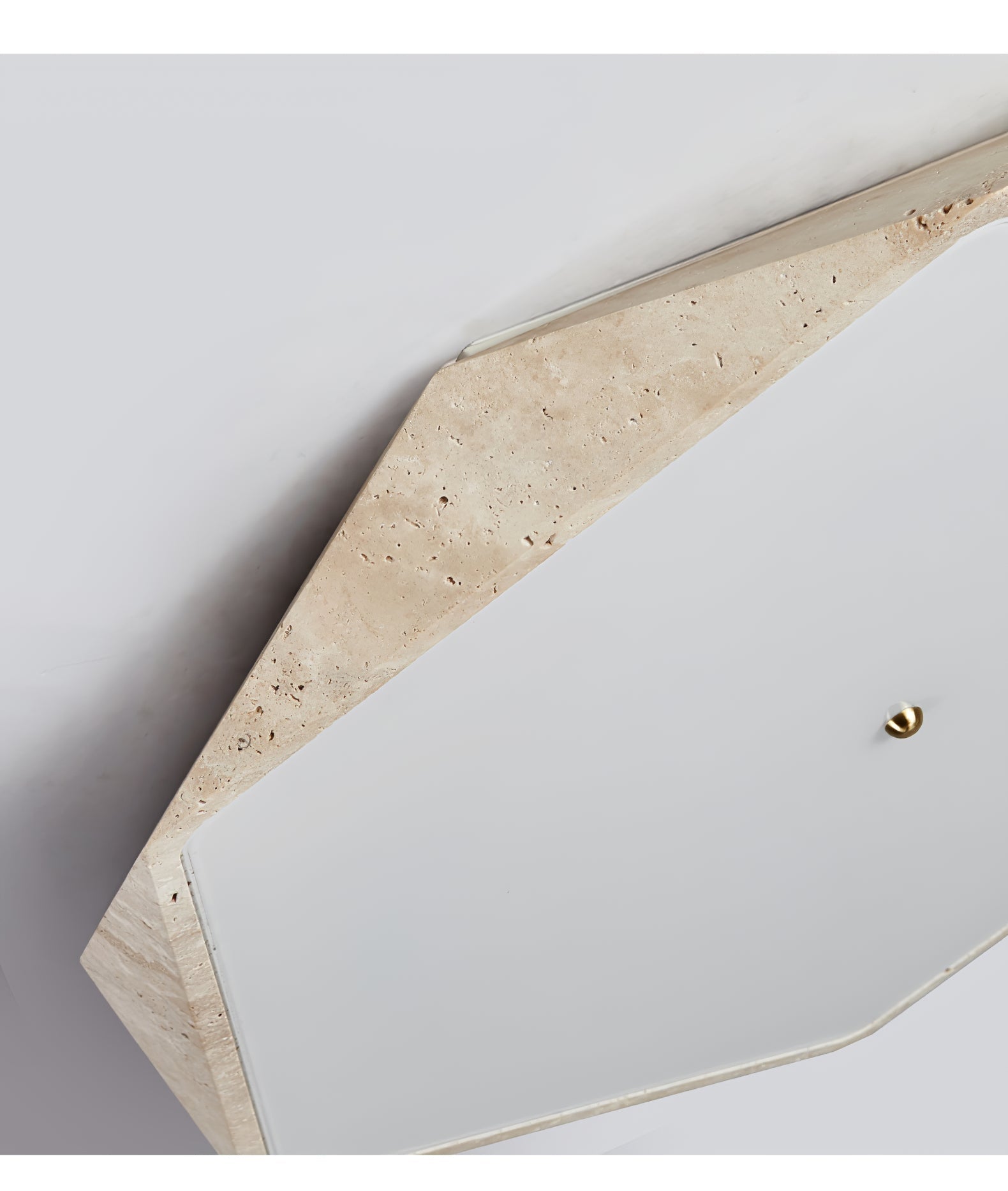 Hexagonal Travertine Ceiling Light - Letslighting