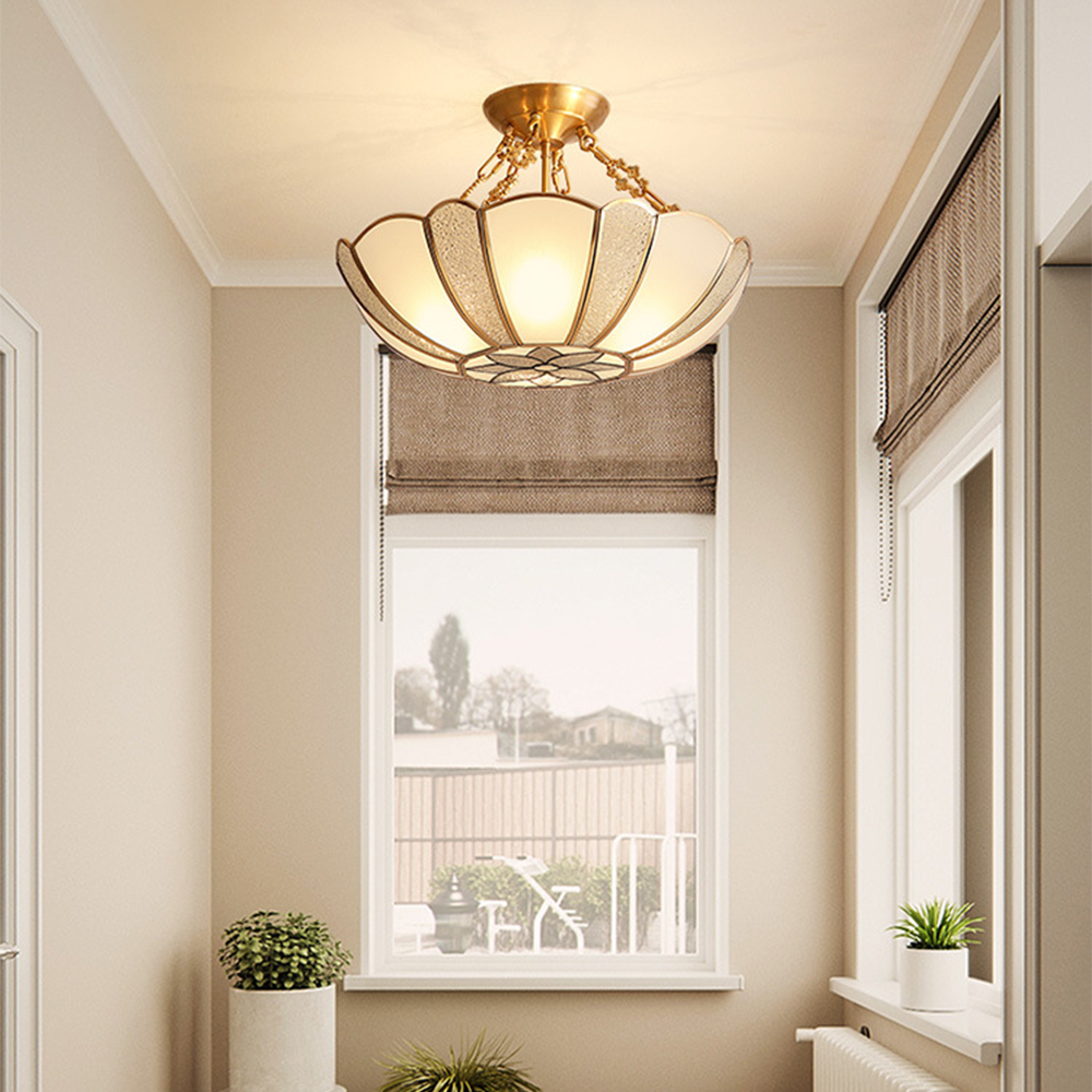 Silva Retro Flor Plafón Lámpara de Techo Metal Vidrio Dormitorio