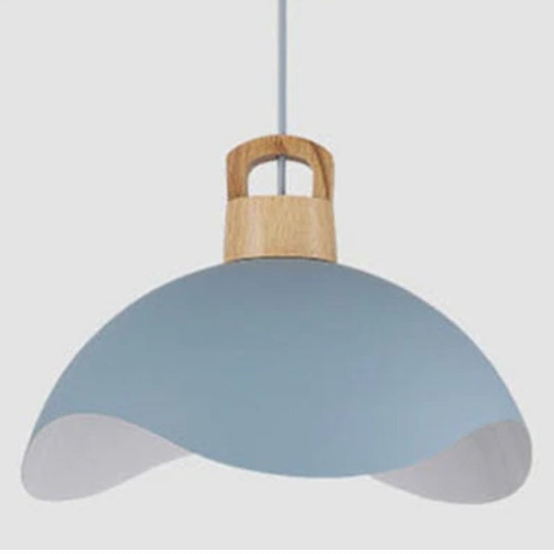 Valentina Decorativa Metal Minimalista Lámpara Colgante Madera