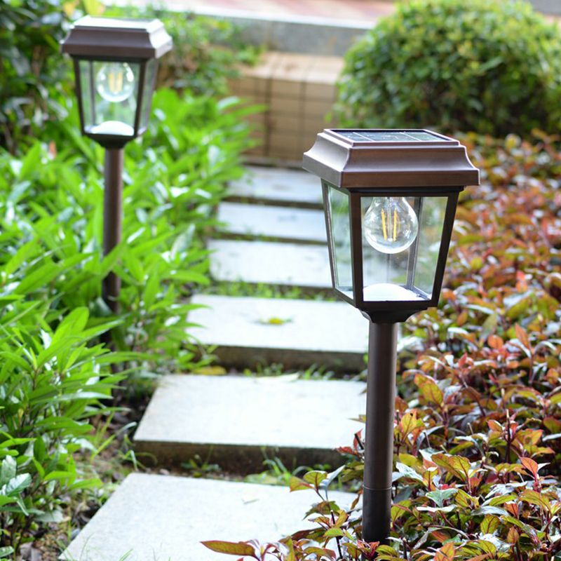 Ray Retro Lámpara de Pie Exterior Solar Metal Patio
