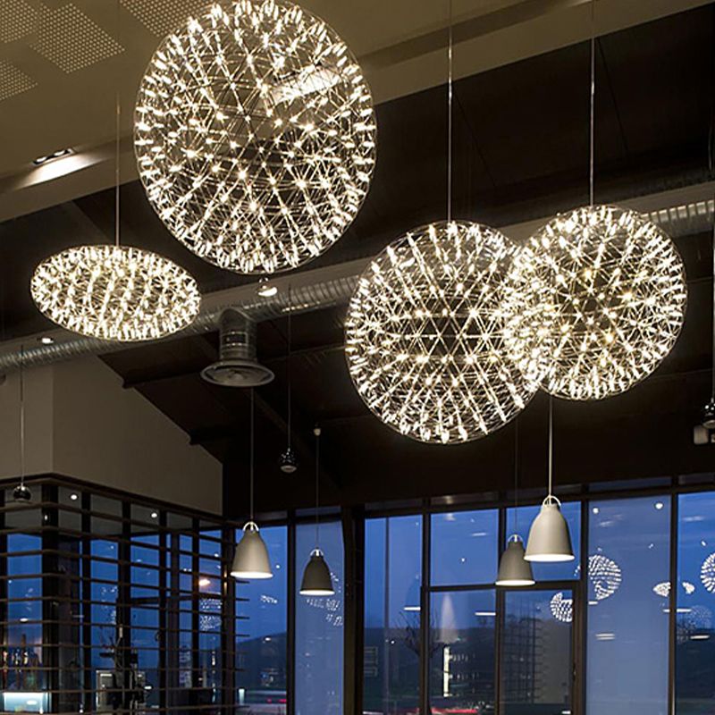 Arisha Firework Art Deco Orbit Shade Lámpara Colgante Salón