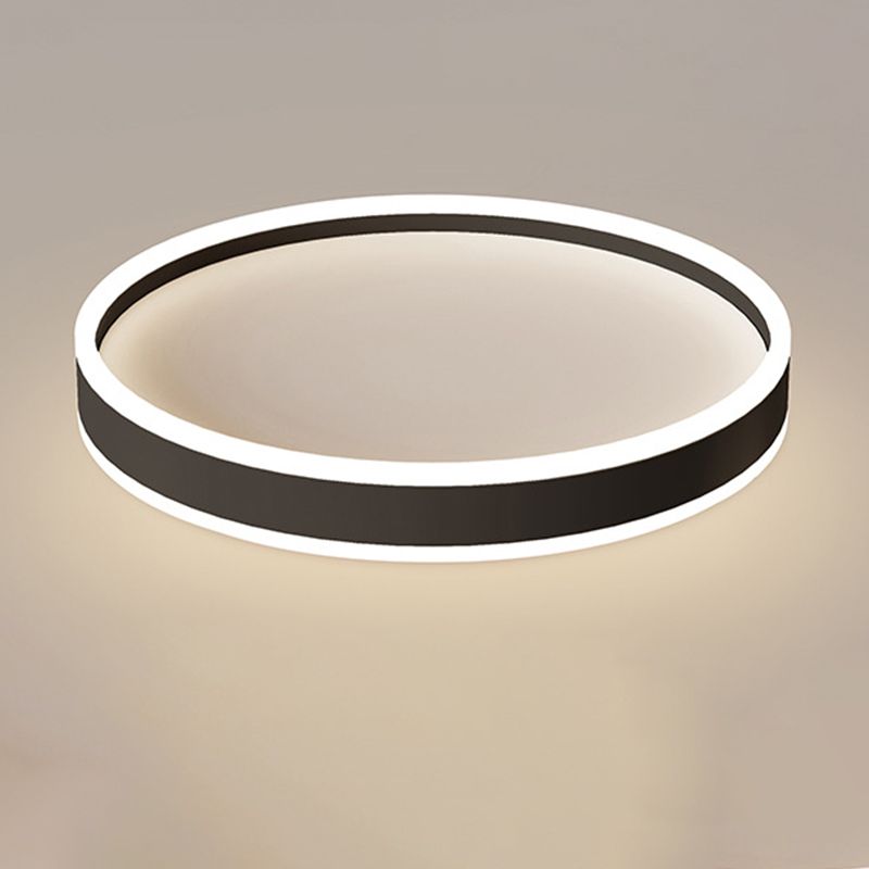 Arisha Plafón Redondo Moderno Led Metal Flush Mount Blanco/Negro