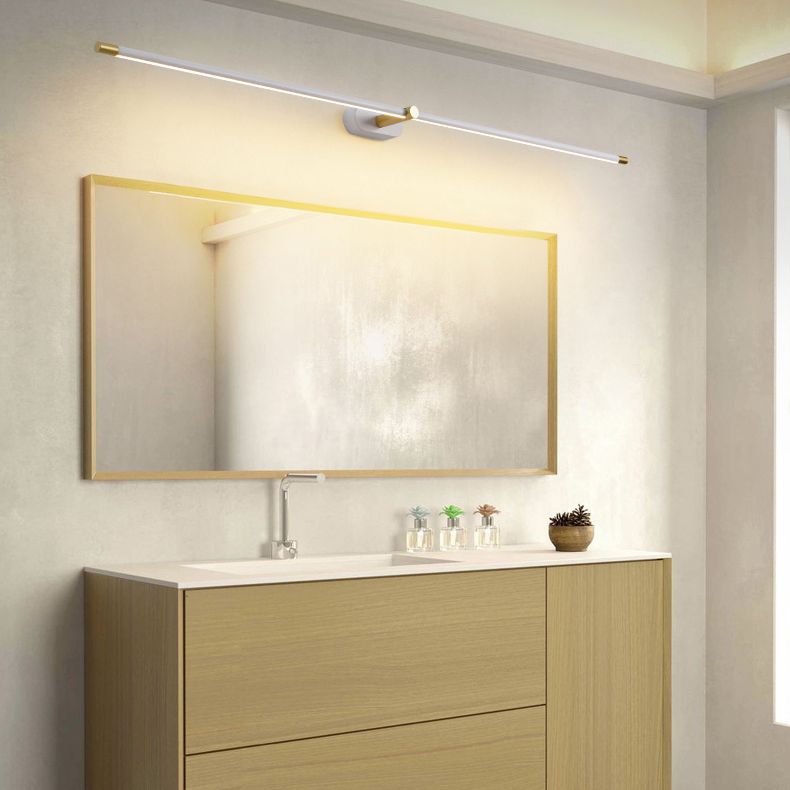 Arisha Minimalista Lineal Metal/Acrílico Aplique de Pared Blanco/Negro/Dorado