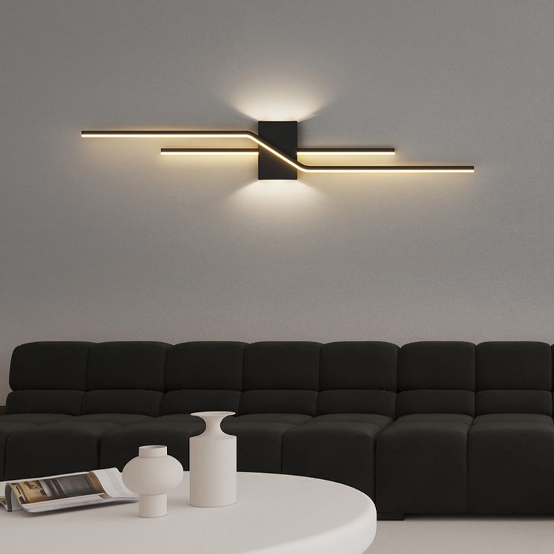 Alana Aplique de Pared Minimalista Negro/Blanco Baño