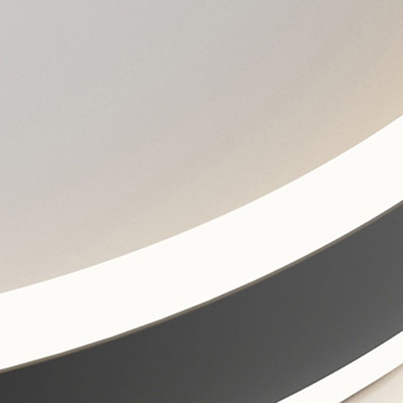 Arisha Plafón Redondo Moderno Led Metal Flush Mount Blanco/Negro