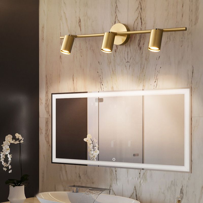 Arisha Lámpara de Pared Tipo Foco Cilíndrico Giratorio Moderna de Latón