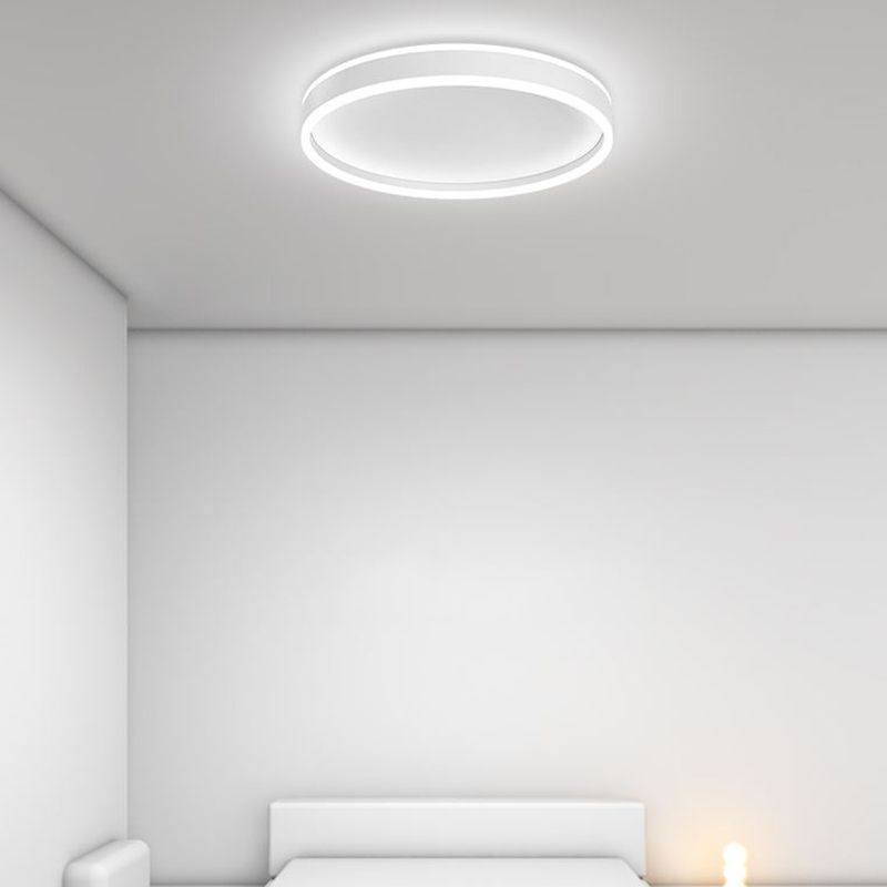 Arisha Plafón Redondo Moderno Led Metal Flush Mount Blanco/Negro