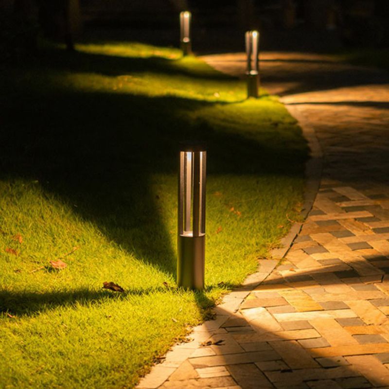 Ray Moderna Lámpara de Pie Exterior Cilíndrica Metal