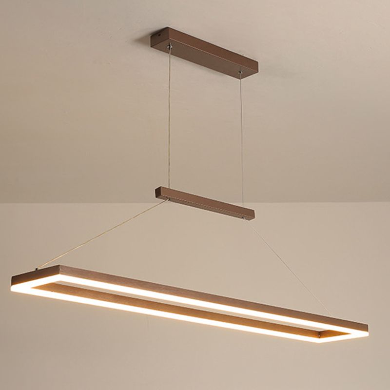 Edge Clásica Rectangular Metal Lámpara Colgante Café/Dorada