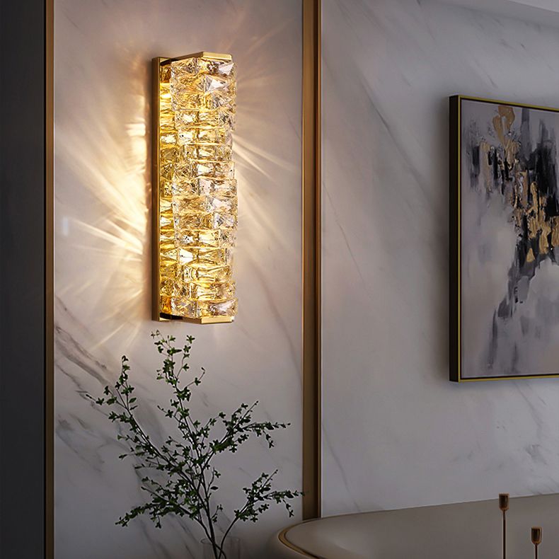 Kristy Lámpara de Pared LED de Cristal Tocador Rectangular Moderno