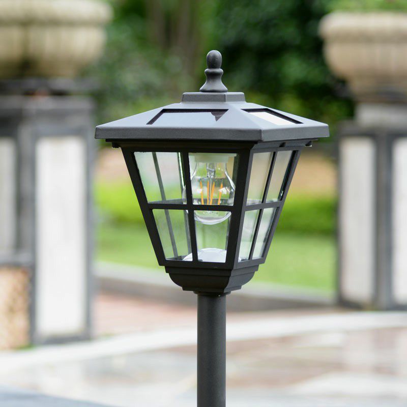 Ray Moderno Lámpara De Pie Exterior Poligonal Acrílico Patio