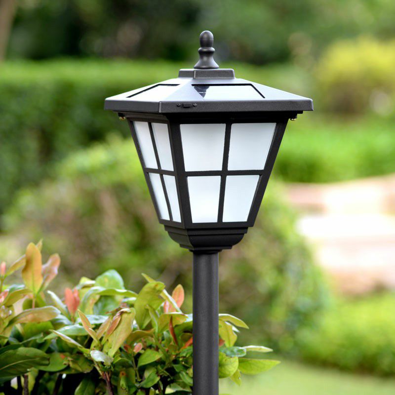 Ray Moderno Lámpara De Pie Exterior Poligonal Acrílico Patio