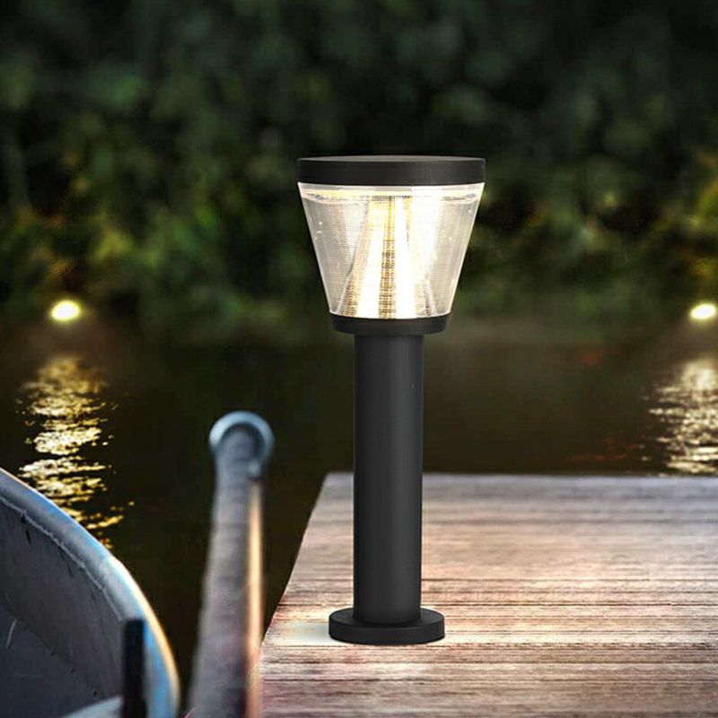 Ray Moderna Cónica Metal Lámpara Exterior De Pie Exterior
