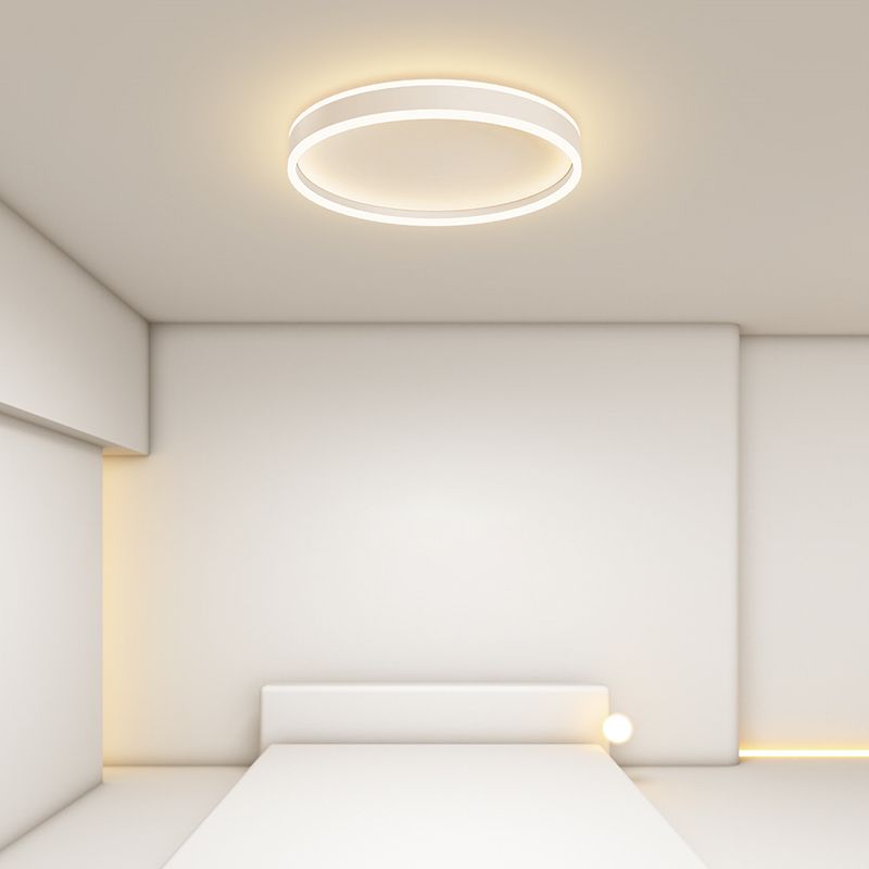 Arisha Plafón Redondo Moderno Led Metal Flush Mount Blanco/Negro