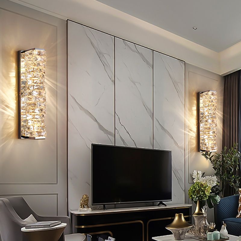 Kristy Lámpara de Pared LED de Cristal Tocador Rectangular Moderno