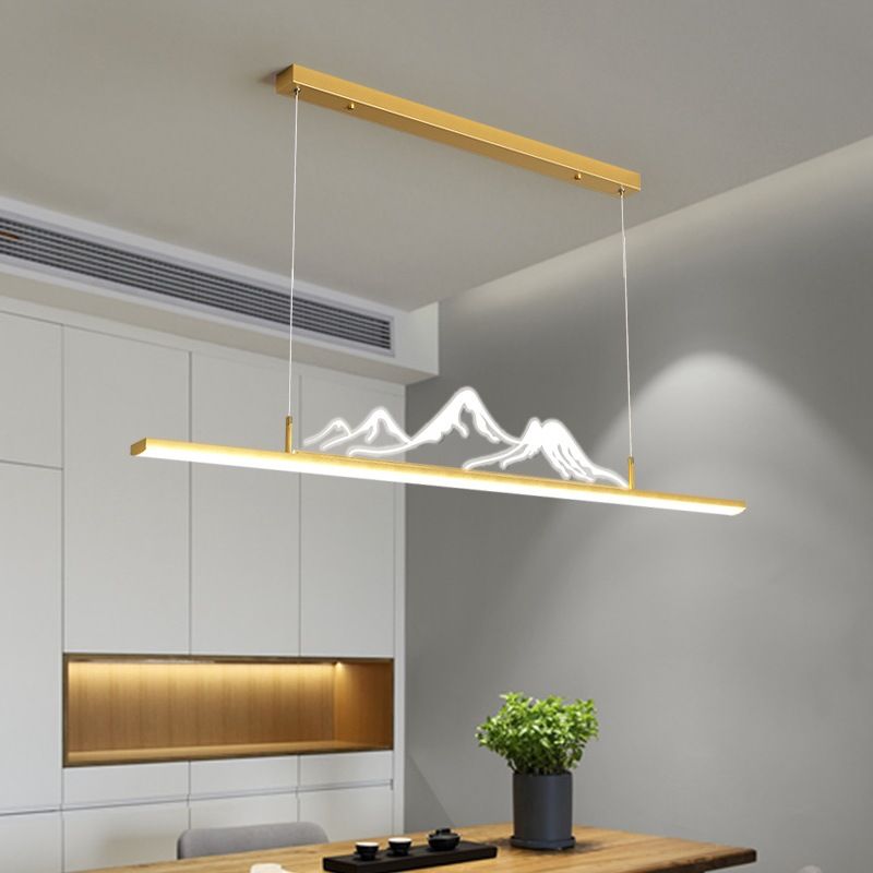 Arisha Lámpara Colgante LED de Diseño Montaña Negra/Oro