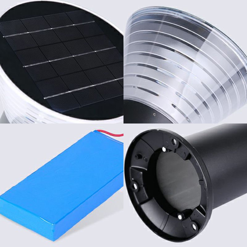 Ray Moderna Cónica Metal Solar Lámpara De Pie Exterior