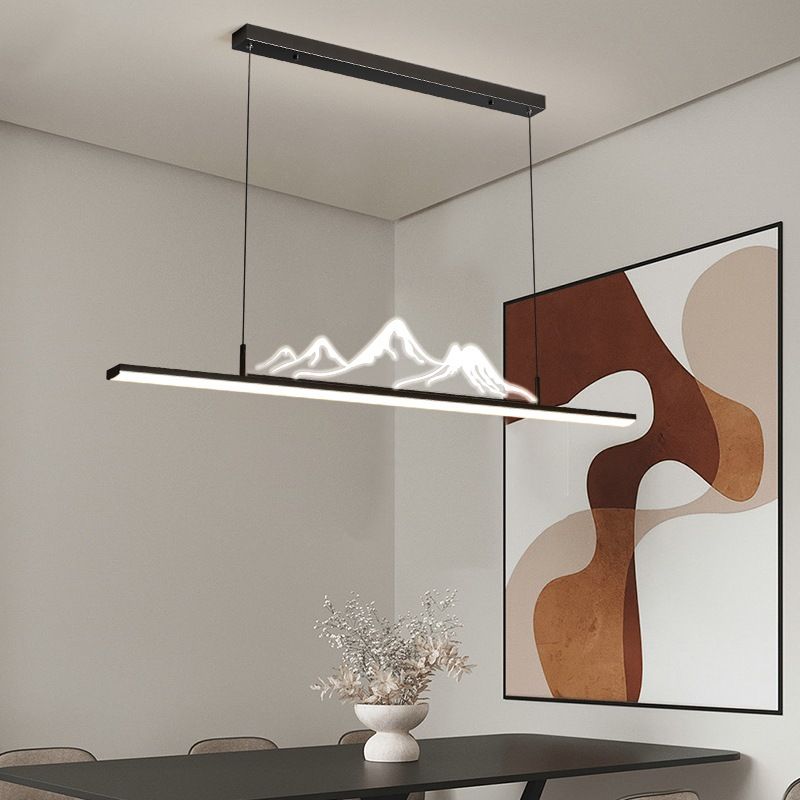 Arisha Lámpara Colgante LED de Diseño Montaña Negra/Oro