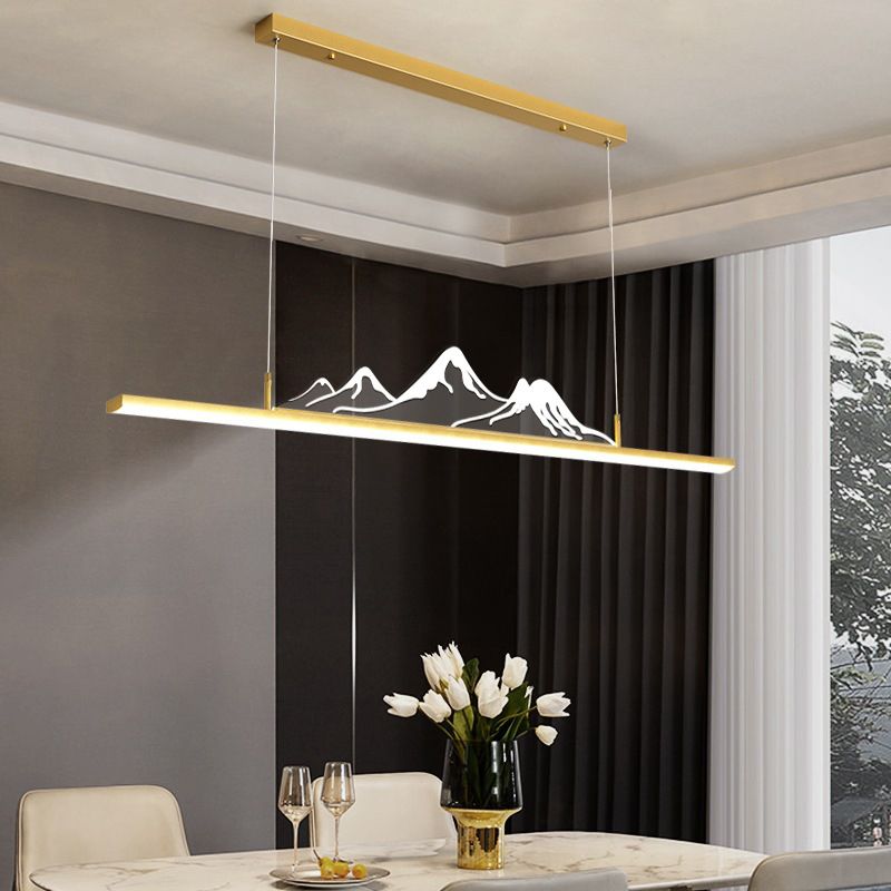 Arisha Lámpara Colgante LED de Diseño Montaña Negra/Oro