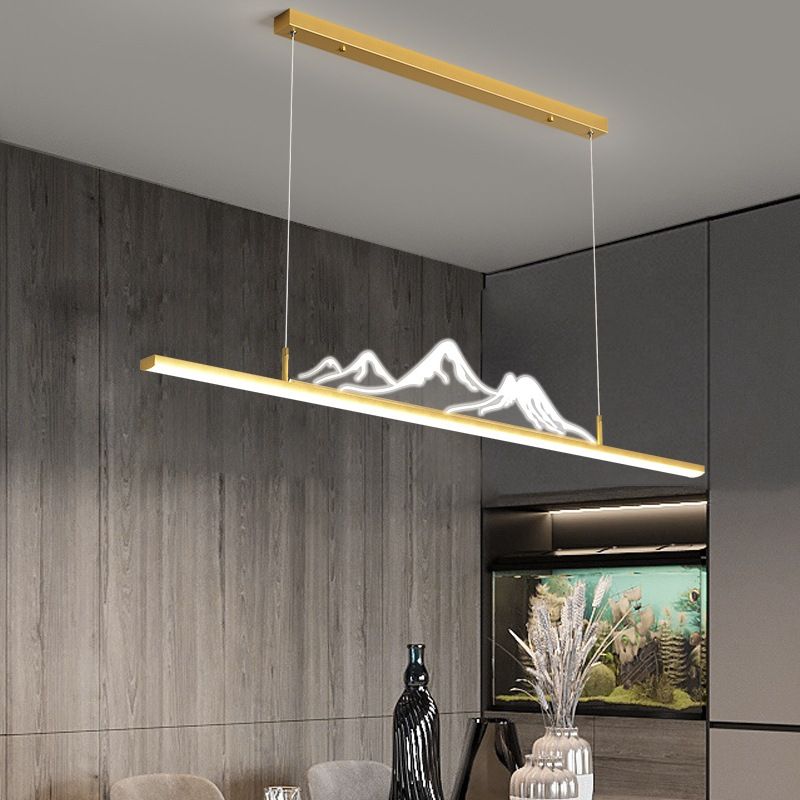 Arisha Lámpara Colgante LED de Diseño Montaña Negra/Oro