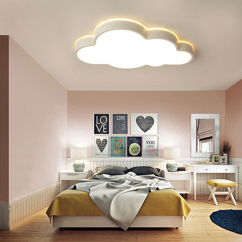 Arisha Moderna Decorativa Nube Metal Lámpara de Techo Blanca