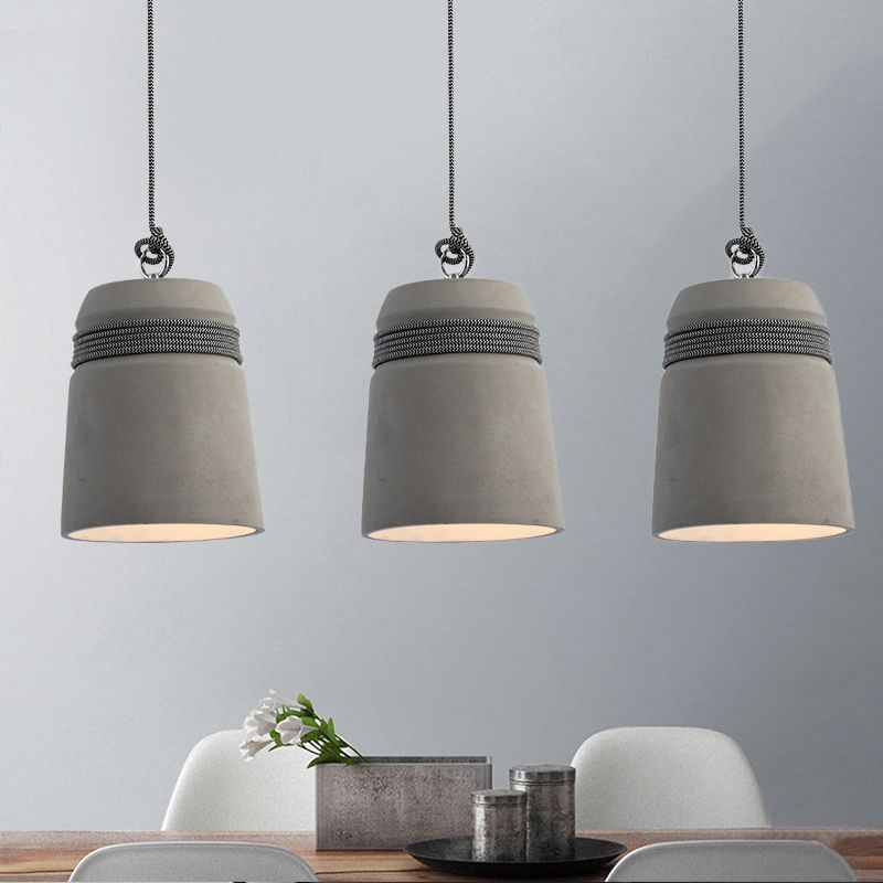 Arisha Nórdica Industrial Cemento Lámpara Colgante Gris